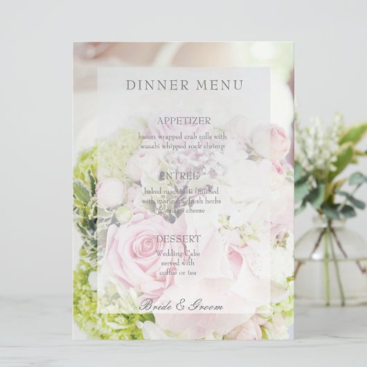 Bride Flower Bouquet modifiable menu mariage (Debout devant)
