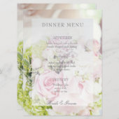 Bride Flower Bouquet modifiable menu mariage (Devant / Derrière)