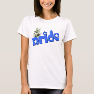 Bride Flower Bouquet Wedding Party T-shirt