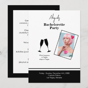 Bride foto B/W-doelbietachelorette in Kaart