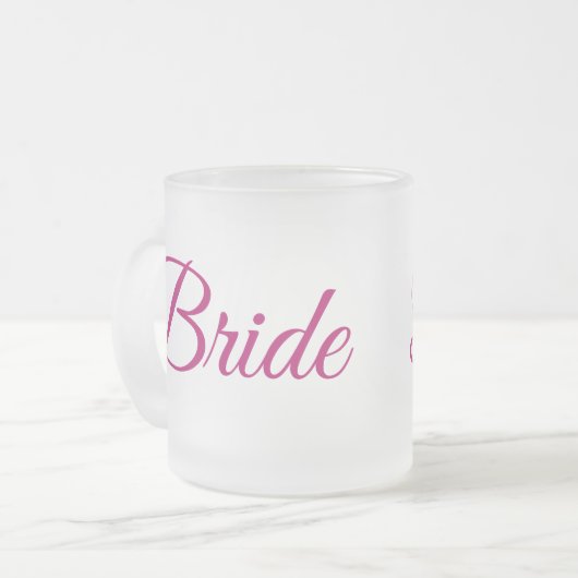 Bride Frosted Glass Mug (Devant gauche)