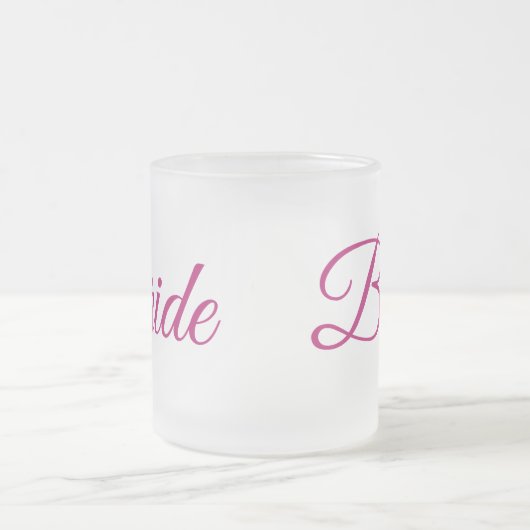 Bride Frosted Glass Mug (Centre)