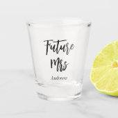 Bride Future Mrs Black White Wedding Shot Glass Shot Glas (Voorkant)