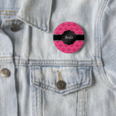 Bride geeft roze vodder ronde button 5,7 cm (In situ)
