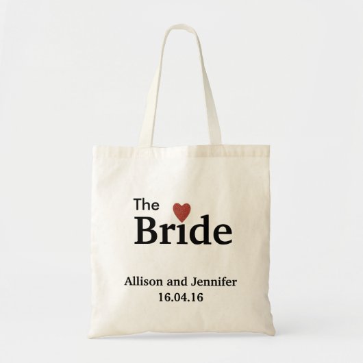Bride Gepersonaliseerd Tote Bag (Voorkant)