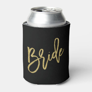 Bride Gold Glitter-script Blikjeskoeler