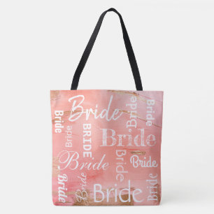 Bride Gold Melon Script Modern Wedding Draagtas