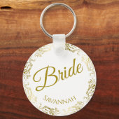 Bride Gold Wedding Sleutelhanger (Voorkant)