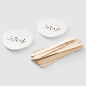 Bride, gouden schrift elegante witte kerkbruiloft handwaaier (Niet-gemonteerd)