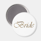Bride, gouden script Bachelorette Party Magneet (Voorkant / Achterkant)