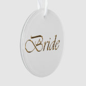 Bride, gouden script elegant chic calligraphy whit ornament (voorkant)