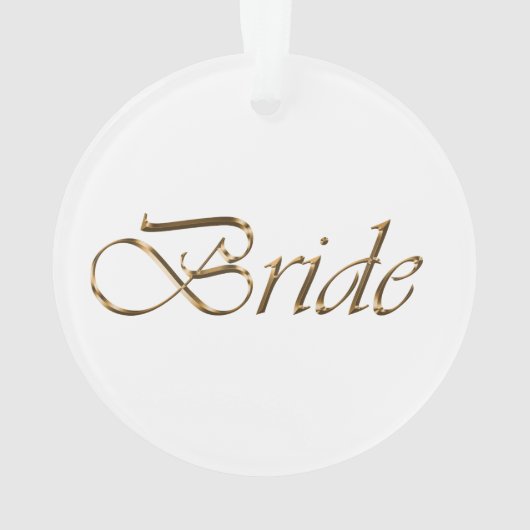 Bride, gouden script elegant chic calligraphy whit ornament (achterkant)