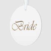 Bride, gouden script elegant chic calligraphy whit ornament (voorkant)