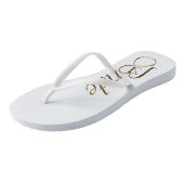 Bride, gouden teenslippers met elegante kerkbruilo (Schuin)