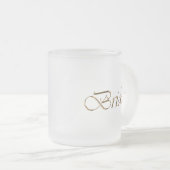 Bride, goudschrift elegante chic matglas koffiemok (Voorkant rechts)