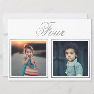 Bride Groom Age legant Classy Silver Table Number Kaart