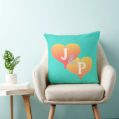 Bride Groom Coral Turquoise Coussin réversible (Chaise)