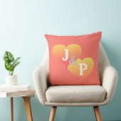 Bride Groom Coral Turquoise Coussin réversible (Chaise)