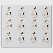 Bride & groom Design for bruiloft 2022 Wrapping Pa Cadeaupapier (Vlak)