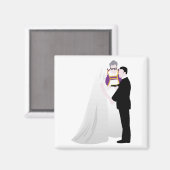 Bride, Groom en Ambtenaar Magneet (Voorkant / Achterkant)