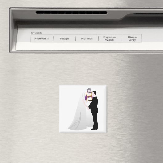 Bride, Groom en Ambtenaar Magneet (Insitu (Vaatwasser))