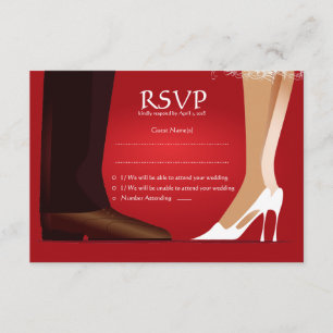 Bride & Groom First Dance Modern RSVP Weddenskaart Kaartje