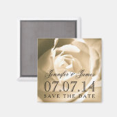Bride Groom Floral Magnet Réservez la date (Recto/Verso)