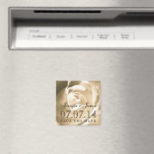 Bride Groom Floral Magnet Réservez la date (In Situ (Lave-vaisselle))