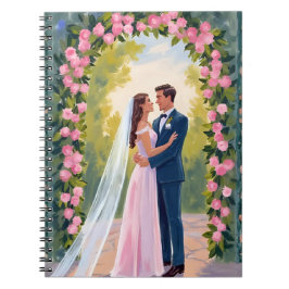 Bride & Groom Garden Arch | Floral Wedding Painted Notitieboek