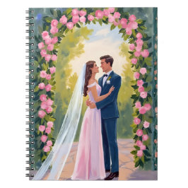 Bride & Groom Garden Arch | Floral Wedding Painted Notitieboek