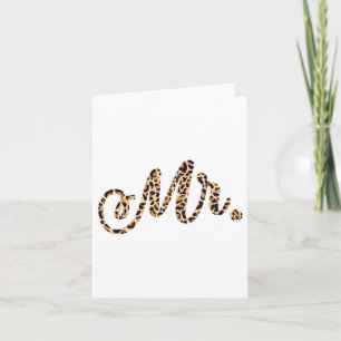 Bride Groom Leopard Print Wedding Matching Coup Kaart