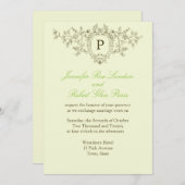 Bride Groom Monogram Weddenschap Kaart (Voorkant / Achterkant)