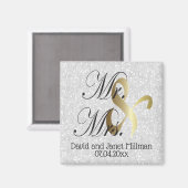 Bride & Groom | Mr & Mrs Wedding Keepsake Magneet (Voorkant / Achterkant)