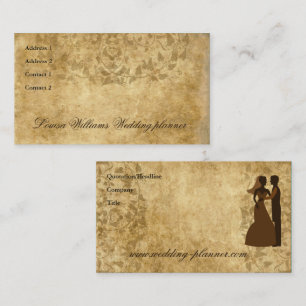  bride Groom Parchment bruiloft planner Visitekaartje