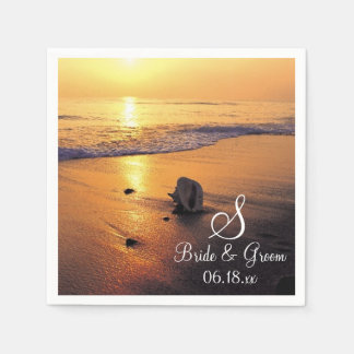 Bride Groom Personalized Monogram Weddenschap Date Servet