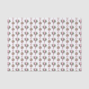 Bride Groom Pink Rose Flower Floral Wedding Tissue Tissuepapier