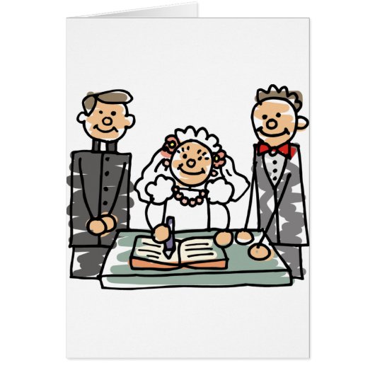 Bride Groom Priest Minister Church Wedding Book (Voorkant)