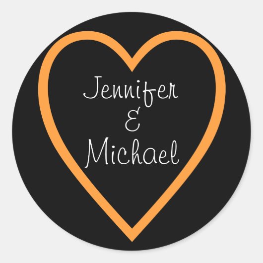 Bride & Groom () Ronde Sticker (Voorkant)