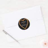 Bride & Groom () Ronde Sticker (Envelop)