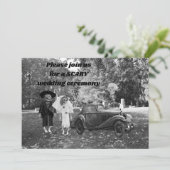 Bride Groom Scary Wedding Invitation Kaart (Staand voorkant)