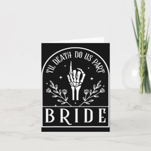 Bride Groom Skeleton Gothic Halloween Verloving W Kaart