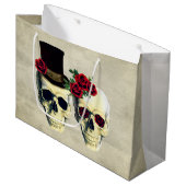Bride & Groom Skull Wedding Large Cadeautasje (Voorkant Gekanteld)