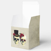 Bride & Groom Skull Wedding Party Favor Bedankdoosjes (Geopend)