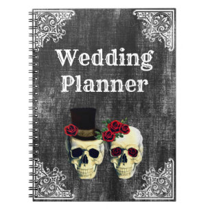 Bride & Groom Skull Wedding Planner-laptop Notitieboek