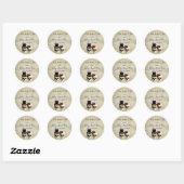Bride & Groom Skull Wedding Ronde Sticker (Vel)