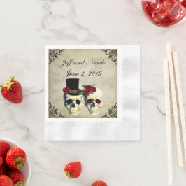 Bride & Groom Skull Wedding Servetten