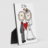 Bride & Groom Stick Figures Wedding I do Fotoplaat (Zijkant)