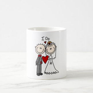 Bride & Groom Stick Figures Wedding I do Koffiemok