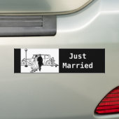  bride & groom van 1920 bumpersticker (Op auto)