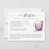 Bride & Groom Waterverf Signature Cocktail Recept (Voorkant)